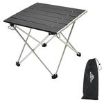 Vivo Technologies Lightweight Portable Camping Table,Outdoor Folding Table Compact Roll Up Tables Easy to Carry and Clean,Tent Table for Camping, Picnic, Hiking, BBQ Home Use 40x35x29cm (Small)