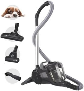 Hoover HP1 Pet Powerful Cylinder Vacuum Cleaner with Pet Hair Tool - Bagless, Compact, Lightweight, Corded, Washable EPA Filter, Large 2L Bin Capacity, Onboard Accessories, 700w [HP120PET]