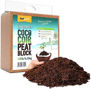 Coco Coir Brick 11 LB (5kg) - Premium Compressed Coconut Fiber Block for Indoor Plants, Seed Starting & Hydroponics - Low Salt Triple Washed - Expands to 75 Quarts - 100% Natural Peat Alternative