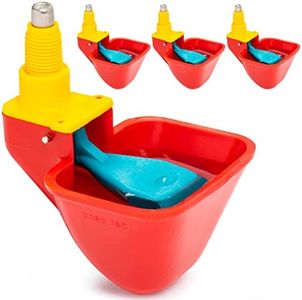 Royal Rooster Automatic Chicken Waterer Cups - Pack of 4 Poultry Water Drinker Cups for any Water Supply Container - Replacement Cup Set for our 4 litre Waterer Dispenser System