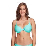 Body Glove Women's Smoothies Solo Solid Underwire D, Dd, E, F Cup Bikini Top Swimsuit, Sea Mist, E