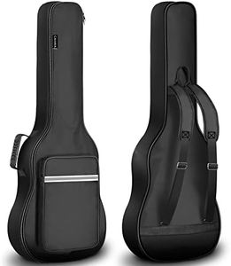 CAHAYA Classical Guitar Bag 39 Inch Guitar Gig Bag Soft Case 6 mm Thick Padding Guitar Backpack with Large Pocket Reflective Bands Model CY0288, Black, Classical Guitar Bag 39 Inch, Classical Guitar