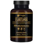 Optisorb Liquid Curcumin with Vitamin D - 60 Liqcaps | 185x Turmeric & Curcumin Bioavailability - Ultra Bioavailable | Liquid Capsules with 1000mg NovaSOL Daily Dosage - UK Manufactured