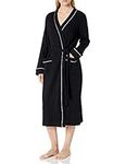 Amazon Essentials Women's Lightweight Waffle Full-Length Robe (Available in Plus Size), Black, XL