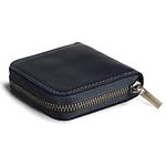 Fuinloth Leather Condom Case Holder, Small Zipper Bag Black