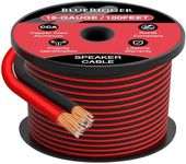 BlueRigger 16 Gauge Speaker Wire (100FT, 16 AWG, Speaker Cable, CCA, HiFi Stereo, Polarity Identification) - Car Audio Wire for Home Theater, Surround Sound Systems, Automotive Amps, Banana Plugs