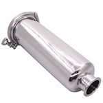 DERNORD 2 Inch Tri-Clamp Filter - SS304 Sanitary Fittings Inline Straight Strainer with 100 Mesh Stainless Steel Screen