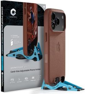GEOMETRICAL Pocket Tripod PROv2 Universal Kit – Standard Fit Tripod for iPhone & Android, Adjustable Angles – Card-Size, Ultra-Compact Phone Tripod Stand for Photo & Video Creation – Alien Blue