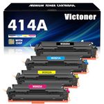 414A 414X Toner Cartridges 4 Pack (with Chip) Compatible Replacement for HP 414A 414X 414 W2020A W2020X Work for HP Color Pro MFP M479fdw M479fdn M454dw M454dn Printer Ink (Black Cyan Magenta Yellow)