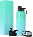 IRON °FLASK Sports Water Bottle - 40 Oz 3 Lids (Wide Spout Lid), Leak Proof - Stainless Steel Gym & Sports Bottles for Men, Women & Kids - Double Walled, Insulated Thermos, Mothers Day Gifts for Mom