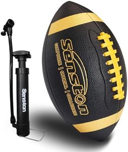 Senston Football Official Size 9/ Premium Composite Leather High School Size Football with Pump