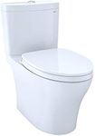 Aquia IV 2-Piece 0.9/1.28 GPF Dual Flush Elongated Standard Height Toilet with in Cotton White, SoftClose Seat Included