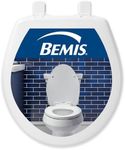 BEMIS 730SLEC 000 Toilet Seat Will Slow Close and Removes Easy for Cleaning, Round, Plastic, White