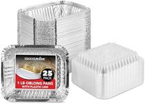 Stock Your Home Aluminum Disposable Cookware With Lids - Foil Pans Lids - Disposable & Recyclable Takeout Trays With Lids - Food Containers For Restaurants, Catering, Delis