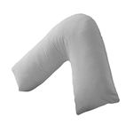 EDS Luxury V Pillow With Pillowcase Orthopaedic V Shaped Pillows – Grey