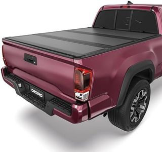 OEDRO Low-Profile Hard Tri-Fold Tonneau Cover Compatible with Toyota Tacoma 2016-2023 (Excl. Trail Edition) 5ft Bed with Tacoma Bed Rail, One-Handed Quick Release, Drainage Design
