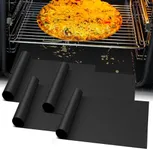 4Pack Oven Liners for Bottom of Electric Gas Oven, Thick Heavy Duty Nonstick Teflon Oven Mat, Heat Resistant Grill Baking Mats Outdoor Easy to Clean Gas Stove Liners, BPA & PFOA Free