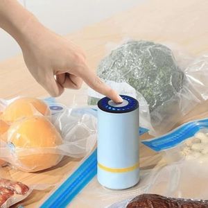 SHOPELLA Handheld Vacuum Sealer Machine, Automatic Food Pump for Sous Vide, Portable for Food, Fruits Storage and Preservation Kitchen Use
