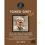 Art Essentials Toned Sketch Artist A5 Cool Grey Medium Surface 120 GSM Paper, Pack of 40 Sheets, Acid Free Paper for Sketching, Drawing with Graphite, Charcoal, Pastel, Light & Dark Media