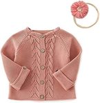 Simplee kids Baby Girls' Fall Winter Cardigan Sweaters Coats Outfits for Toddlers, A-pink, 3-4T