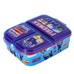 Zawadi Global Fireman Sam Kids Childrens Multi Compartment Rectangular School Travel Lunch Food Box Sandwich Bento Container, BPA Free