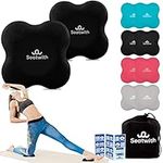 Seatwith Yoga Knee Pads for Women (Pack of 2) - Pilates & Yoga Cushion with Transport Bag + Training PDF Instructions - Maximum Relief & Support for Knees, Wrists & Elbows - Yoga Knee Mat - 20 x 20 cm