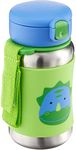 Skip Hop Toddler Sippy Cup with Straw, Zoo Stainless Steel Straw Bottle, Dino