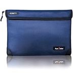 Fireproof Waterproof Money Document Bag - with 4200°F Heat Insulated, Safe Fireproof Storage Pouch with Zipper, Upgraded 8 Layers of Functional Materials for Documents,Valuables (11"x7.7", Blue)