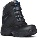 Columbia Youth Rope Tow I Waterproof Winter Boot (Little Kid/Big Kid), Black/Dark Compass, 7 M US Big Kid