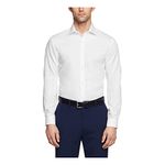 Tommy Hilfiger Men's Slim Fit Non Iron Solid, White, 15.5/34-35