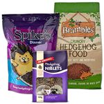 Hedgehog Food Bundle with 1 x 900g Brambles Dry Crunchy, 1 x 550g Spikes Semi Moist & 1 x 100g Mr. Johnsons Niblets - Great Selection of Naturally Tasty & Nutritious Food For All Your Wild Hedgehogs