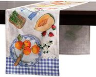 Maison d' Hermine Tablerunners 100% Cotton Decorative Tablerunner Table Cover, Holiday, Dinner, Wedding, Baby Shower & Dining, Gourmand (Double Layer) - Spring/Summer(14.50"x72")