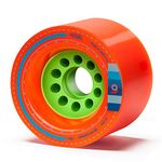 Orangatang Cone Wheels 80mm for Downhill Longboard and Skateboard 4 Pack Boys Longboard Wheels WKE8083 Orange 80a w/o Bearings