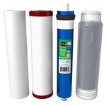 Aquatic Life Reverse Osmosis 10” Replacement Filter Cartridges Kit (Carbon Plus Chloramine)