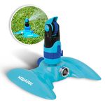 Aqua Joe AJ-MSSBM 4-Pattern Gear Drive Sprinkler, w/Lie-Flat Metal Base for Any Landscape