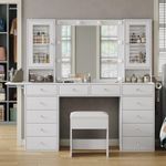 Vanity with Mirror and 10 LED Light