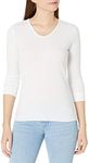 Fruit of the Loom Women's Micro Waffle Thermal V-Neck, White, Large