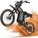HAPPYRUN G18pro Electric Dirt Bike for Adults – 4500W Peak Motor, 60V 35Ah Battery, 38 mph Top Speed, 75 Mile Range, 5-Level Speed Control, Full Suspension, Hydraulic Brakes, 19″/17″ Off-Road Tires