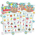 FLYAB Birthday Bingo Game for Kids Boys 26 Players Birthday Bingo Cards Birthday Party Game for School Classroom Family Activities Party Supplies Decorations Birthday Party Supplies