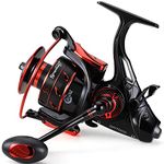 Sougayilang SA Carp Reel 4.7:1 High Speed Metal Spool, Powerful Spinning Fishing Reels 12+1BB Carp and Catfish Reel Feeder Fishing Reel + Spare Graphite Spool-7000