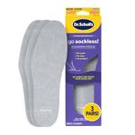 Dr. Scholl's Go Sockless! Cushioning Insoles, Unisex, 3 Pairs, Trim to Fit Inserts