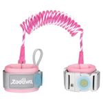 Zooawa Toddler Leash, Toddler Kids Harness Anti Lost Wrist Link with Magnetic Lock, Reflective Safety Baby Child Walking Wristband Leash for 2,3,4 Years Old Boys Girls, Pink