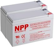 NPPower HR1224W (2 Pcs) 12V 144Watts 24Watt/ Cell AGM Sealed Lead Acid Rechargeable Battery, Replace 5.5Ah 12V 6Ah, 6.5Ah Back-UPS NS 1250, Flame Retardant High Rate UPS Battery