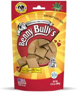 Benny Bullys Chops Beef Liver Dog Treats, Freeze-Dried, Low Fat, High Energy & Nutrient Rich Food for Your Furry Friend, All Natural Ingredients, 500g - Bulk
