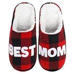 Moyel Gifts for Mom Best Mom Fuzzy Slippers for Woman Mom Gifts from Daughter Son Christmas Birthday Gifts for Mom Mother Presents on Mothers Day Moms Gift Ideas from Kids