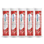 Wellfa Truslim Tablets |Apple Cider Vinegar | Probiotics | Garcinia Cambogia | Vitamin B6 & B12 | Manages Weight | Better Gut Health | Boosts Metabolism | Apple flavor (Pack of 5)