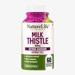 NatureLife Nutrition Milk Thistle Extract With 800Mg Of Silybum Marianum Detox Supplement For Men And Women For Healthy Liver | Boost Metabolism And Maintain Cholesterol level - 60 Vegetarian Capsules