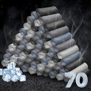 Honoson 70 Pcs Cooling Towel Bulk Breathable Chilly Towel Workout Cool Cold for Neck Face Microfiber Towel for Gym Travel Yoga Camping Running Outdoor Sport (Dark and Light Gray)
