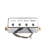 Alnicov 4 String Bass Guitar Humbucker Pickups,Silver