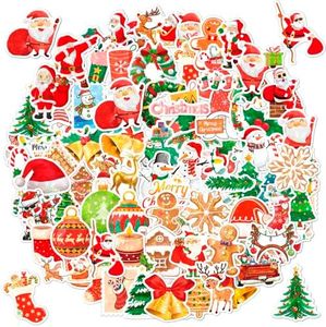 100 Pièces Autocollant Noel,Scrapbooking Noël Brillant Noël Décoration Stickers,Décoration Stickers Brillant DIY pour Cadeau Emballage Décoration pour Fête Noël Carte Enveloppe